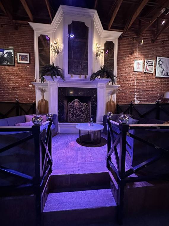 Cast fireplace surround and mantel built for the lounge